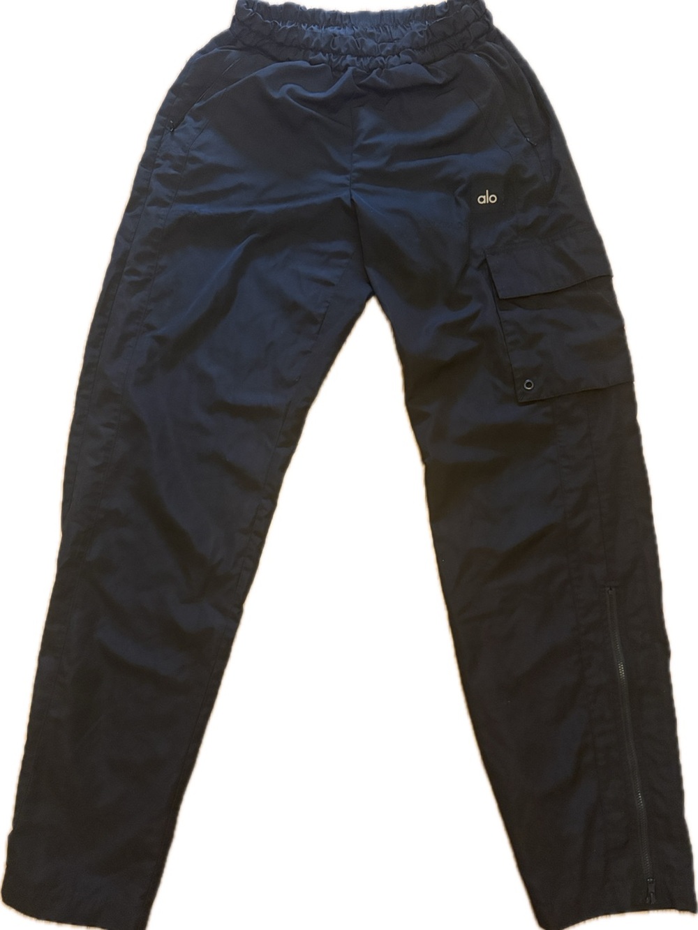 ALO Yoga Black Cargo Pants with Side Zipper